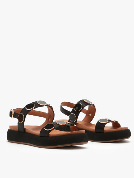 Sandalen Uit Leder Inuovo Zwart women A96009 ander zicht 2