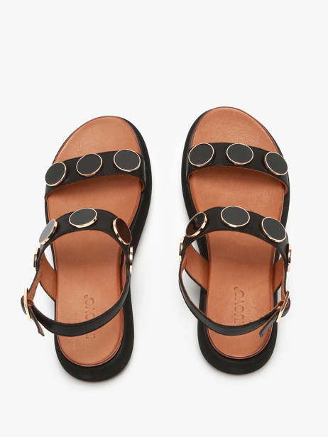 Sandalen Uit Leder Inuovo Zwart women A96009 ander zicht 3