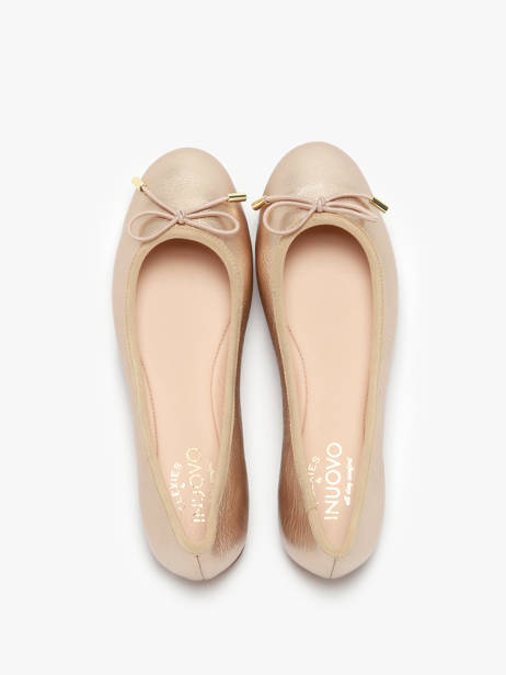 Ballerinas Uit Leder Inuovo Goud women B16003 ander zicht 2