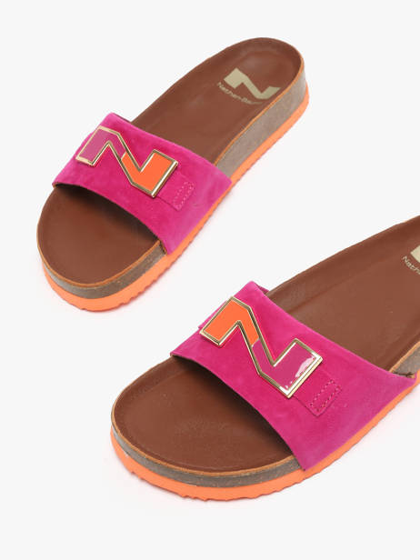 Mules En Cuir Nathan baume Rose women 241N70 vue secondaire 3