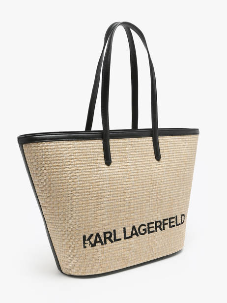 Schoudertas K Essential Raphia Karl lagerfeld Beige k essential 241W3057 ander zicht 2