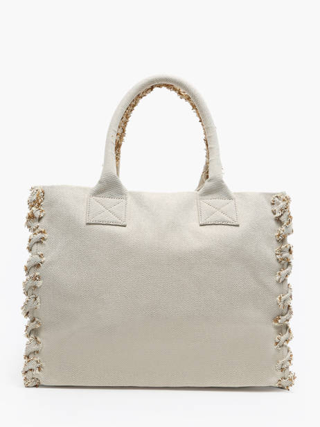 Sac Porté épaule Logo Shopper Coton Pinko Beige logo shopper A1X1 vue secondaire 4