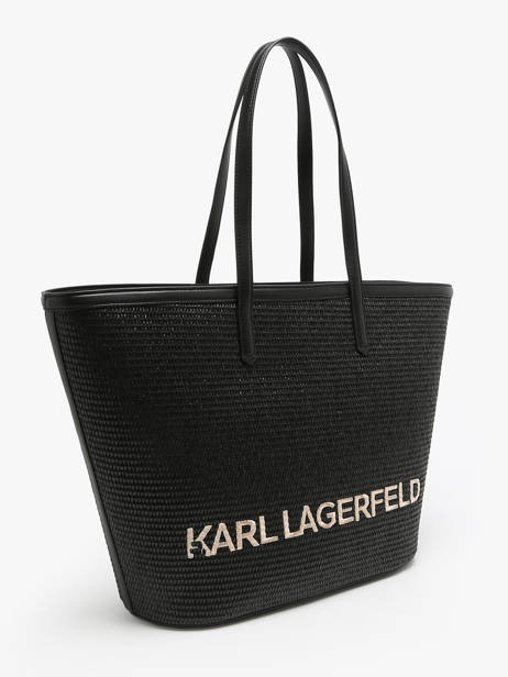 Sac Porté épaule K/essential Raphia Karl lagerfeld Noir k essential 241W3027 vue secondaire 2