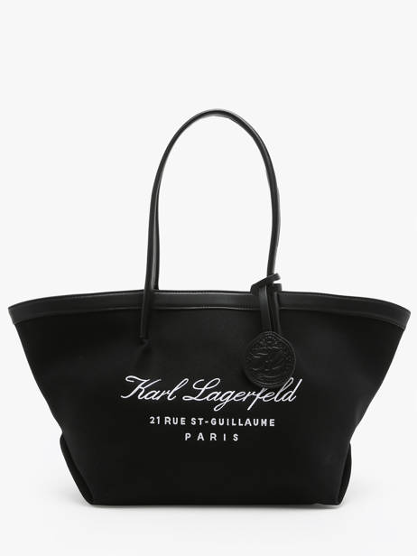 Schoudertas Hotel Karl Katoen Karl lagerfeld Zwart hotel karl 241W3005