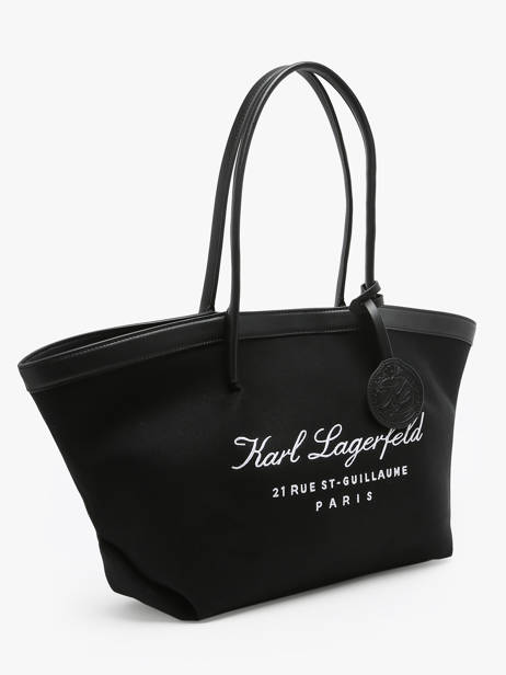 Schoudertas Hotel Karl Katoen Karl lagerfeld Zwart hotel karl 241W3005 ander zicht 2