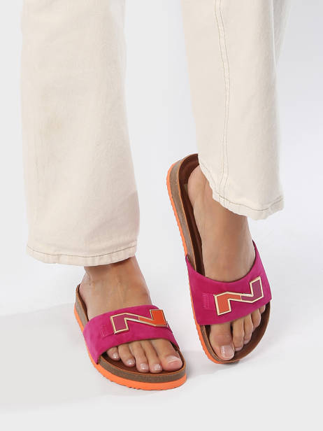 Slippers Uit Leder Nathan baume Roze women 241N70 ander zicht 2