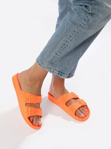 Slippers Cacatoes Oranje women NEON ander zicht 2