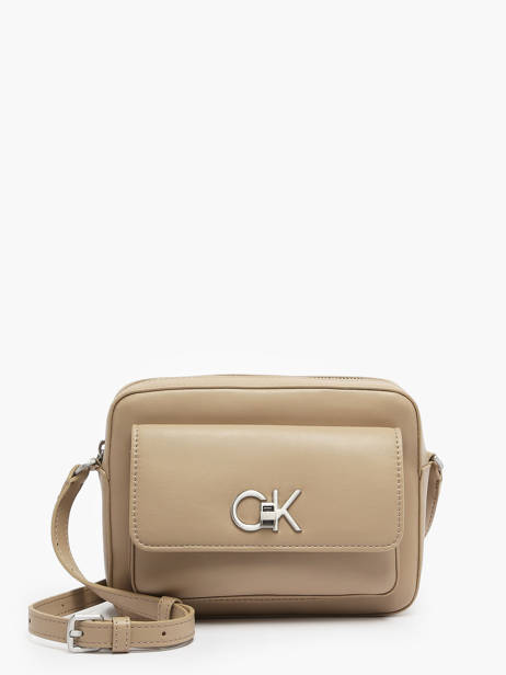 Cross Body Tas Re-lock Gerecycleerd Polyester Calvin klein jeans Beige re-lock K611083