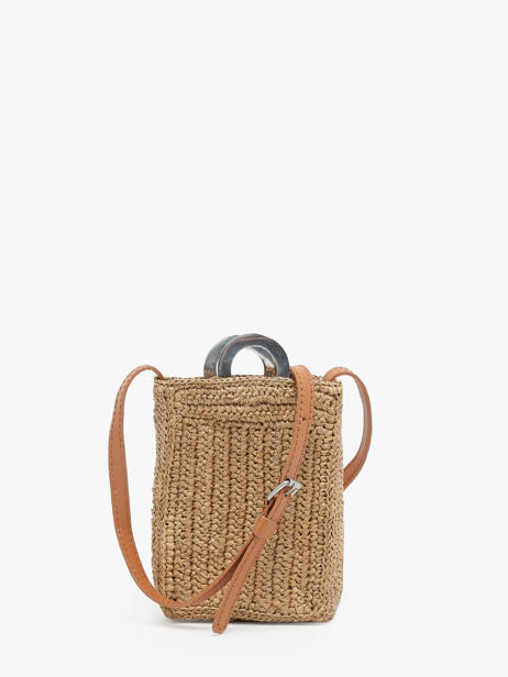 Cross Body Tas L'atelier Du Crochet Le voyage en panier Beige l'atelier du crochet AM776 ander zicht 5