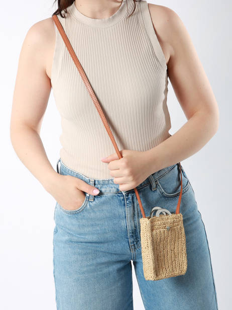 Cross Body Tas L'atelier Du Crochet Le voyage en panier Beige l'atelier du crochet AM776 ander zicht 2
