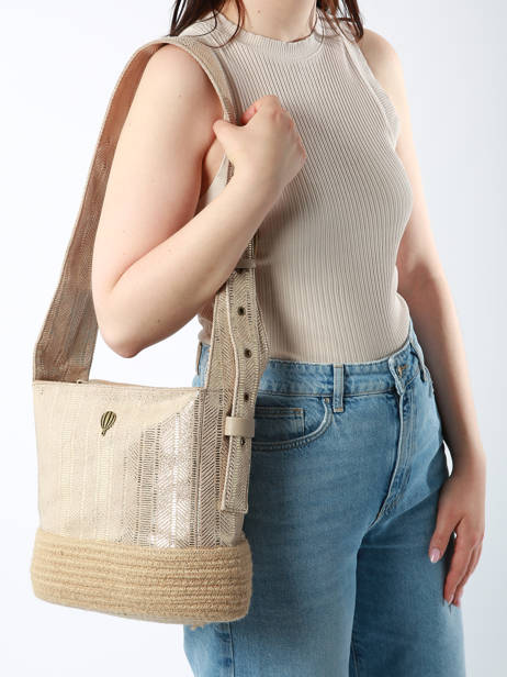 Shoppingtas Guimauve Le voyage en panier Beige guimauve PM750 ander zicht 1
