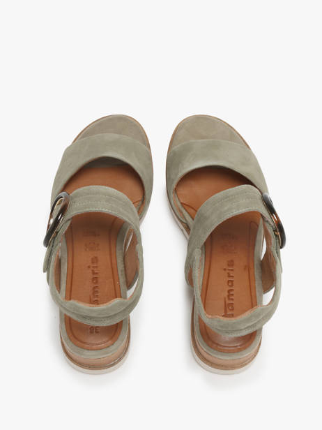 Sandalen Uit Leder Tamaris Groen accessoires 42 ander zicht 3