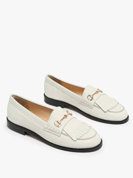 Mocassins En Cuir Inuovo Blanc accessoires B01002 vue secondaire 2