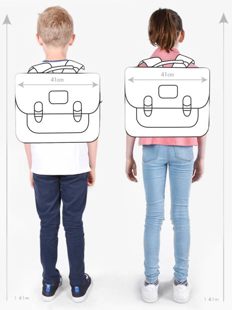 Boekentas 1 Compartiment Kipling Blauw back to school KI3652 ander zicht 1