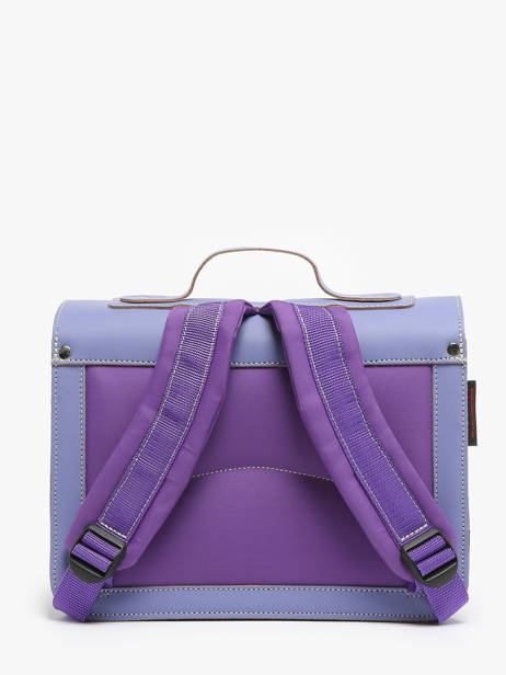 Boekentas Flowers Leder Own stuff Violet preschool 14FLOW ander zicht 3