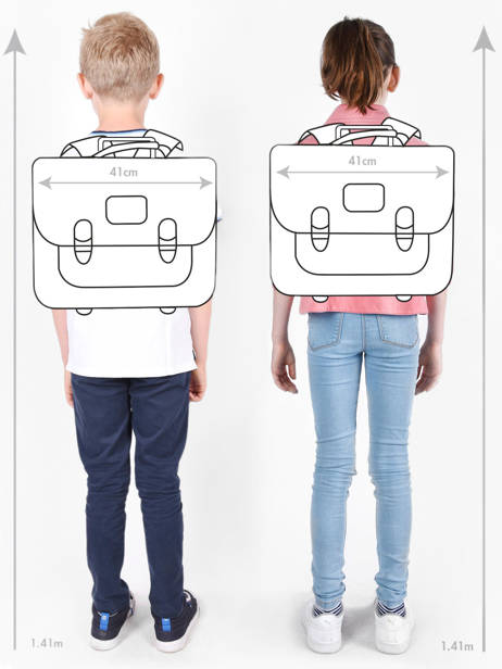 Boekentas Op Wieltjes 2 Compartimenten Tann's Veelkleurig les fantaisies f 43262 ander zicht 1