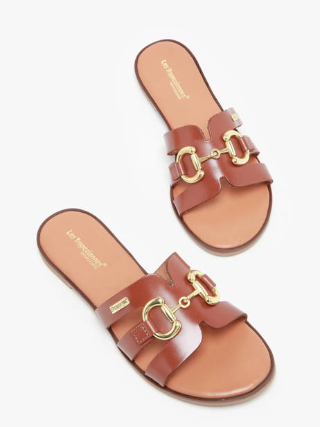 Slippers Hamia Uit Leder Les tropeziennes Bruin women HAMIA ander zicht 1