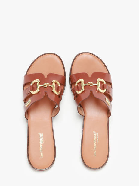 Slippers Hamia Uit Leder Les tropeziennes Bruin women HAMIA ander zicht 4
