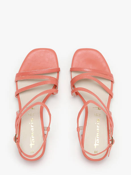 Sandalen Met Hak Uit Leder Tamaris Oranje accessoires 42 ander zicht 4