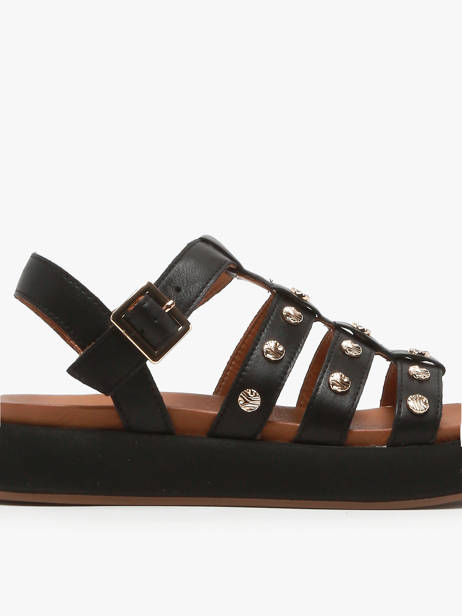 Sandalen Uit Leder Inuovo Zwart women A96020 ander zicht 1