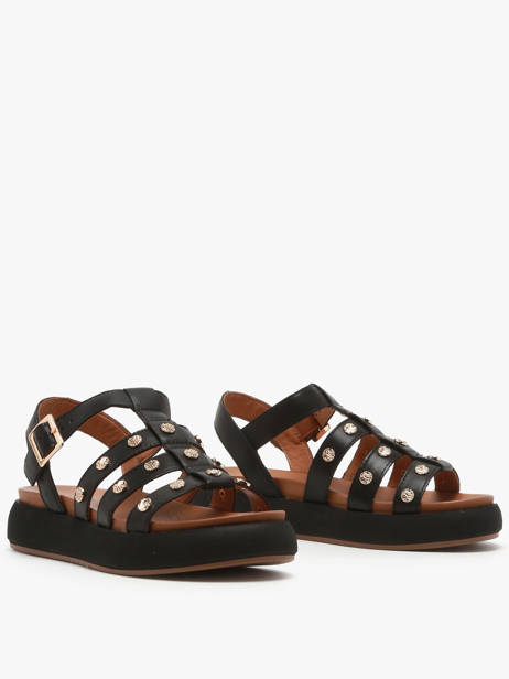 Sandalen Uit Leder Inuovo Zwart women A96020 ander zicht 2