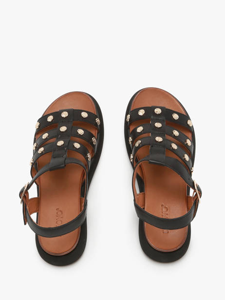 Sandalen Uit Leder Inuovo Zwart women A96020 ander zicht 3