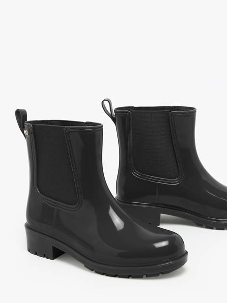 Bottes De Pluie Tommy hilfiger Noir women 8213BDS vue secondaire 2