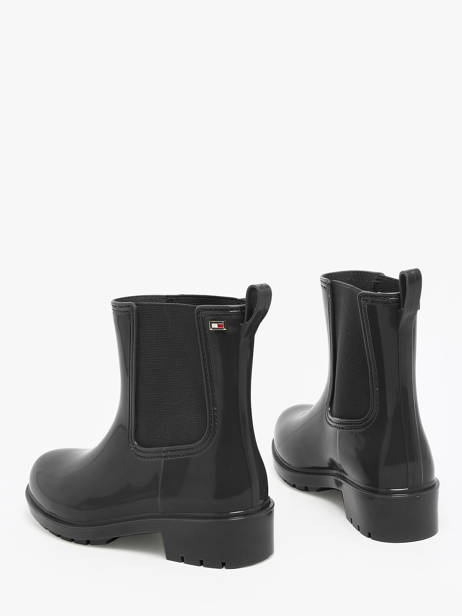 Bottes De Pluie Tommy hilfiger Noir women 8213BDS vue secondaire 3