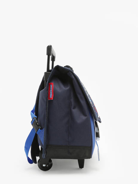 Boekentas Op Wieltjes 2 Compartimenten Pokemon Blauw energie electrique 23KK203R ander zicht 2