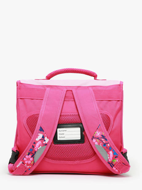 Boekentas 2 Compartimenten Snowball Roze butterfly 46435 ander zicht 4