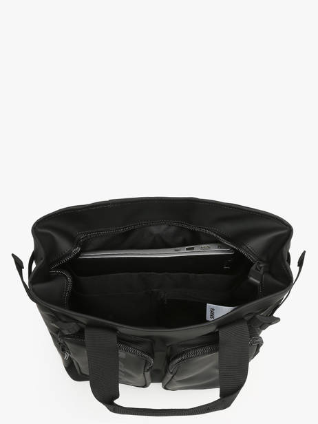 Texel Tote Backpack - Business Rugzak Rains Zwart city 14240 ander zicht 2