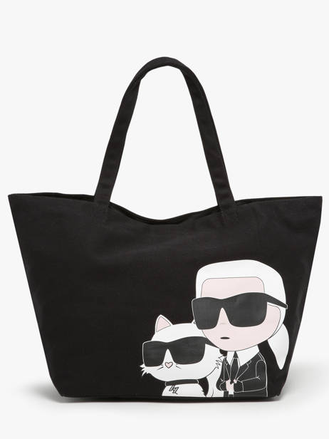 Handtas K Ikonic 2.0 Katoen Karl lagerfeld Zwart k ikonic 2.0 245W3850
