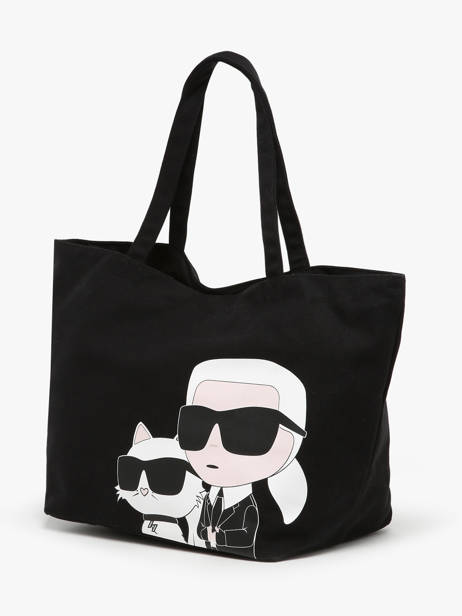 Handtas K Ikonic 2.0 Katoen Karl lagerfeld Zwart k ikonic 2.0 245W3850 ander zicht 2