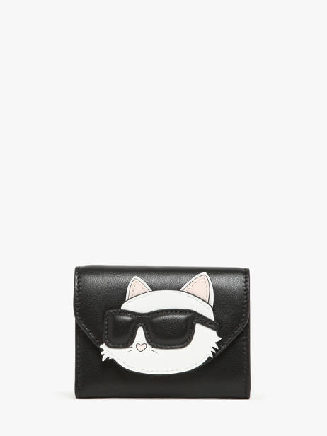 Portefeuille Leder Karl lagerfeld Zwart k ikonic 2.0 245W3215