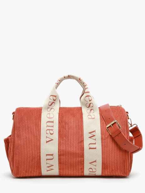 Sac Porté épaule A4 Velours Vanessa wu Orange velours MA0085 vue secondaire 4