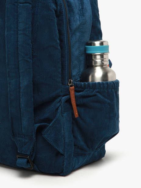 Rugzak 2 Compartimenten Basilic pepper Blauw delhi BDEH02 ander zicht 2