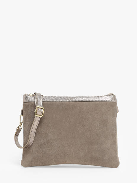 Cross Body Tas Velvet Leder Milano Grijs velvet VE24065