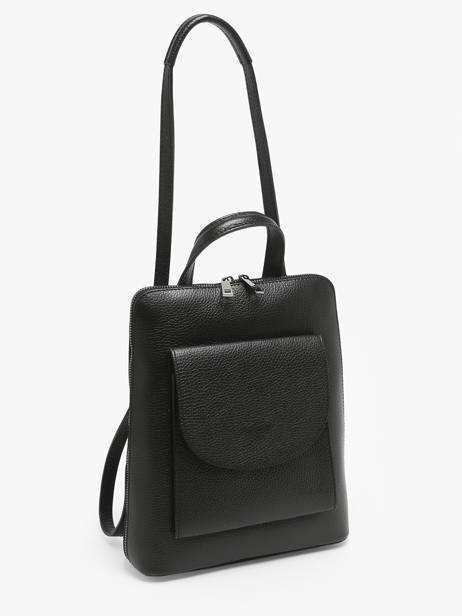 Rugzak /schoudertas Milano Zwart caviar CA240615 ander zicht 2