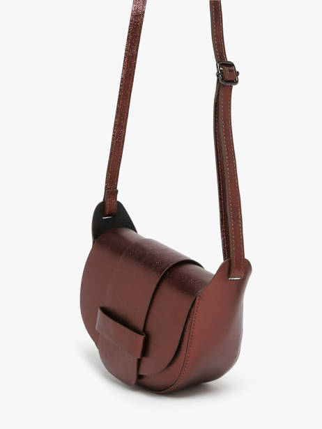 Cross Body Tas Nine Leder Milano Bruin nine NI24064 ander zicht 2