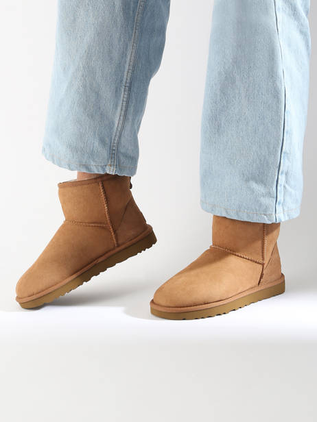 Classic Mini Ii Laarzen Uit Leder Ugg Bruin women 1016222 ander zicht 1