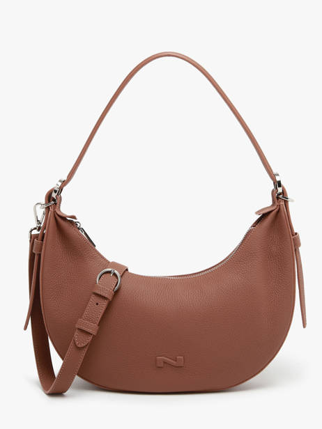 Sac Porté épaule Olga Cuir Nathan baume Marron nathan 1932 64
