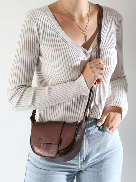 Cross Body Tas Nine Leder Milano Bruin nine NI24064 ander zicht 1