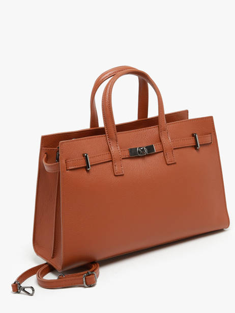 Handtas Caviar Leder Milano Oranje caviar CA24062 ander zicht 2