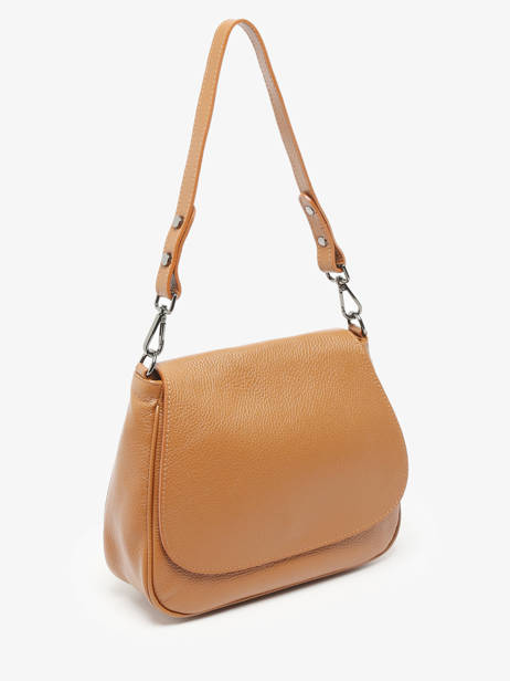 Cross Body Tas Caviar Leder Milano Bruin caviar CA240613 ander zicht 2
