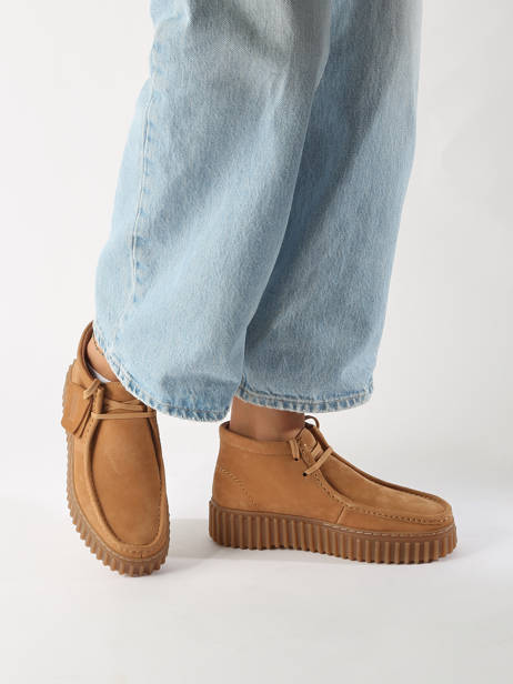 Derby Veterschoenen Torhill Moss Uit Leder Clarks Beige women 26179359 ander zicht 1