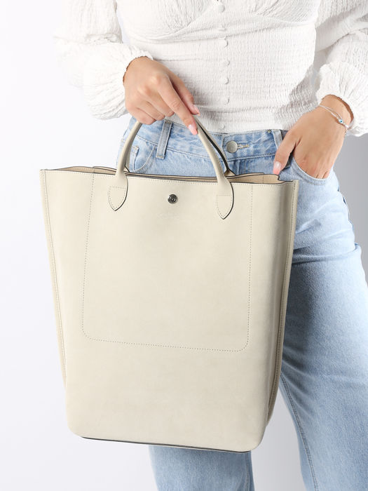 Longchamp Cabas longchamp velours Sac porté main Beige