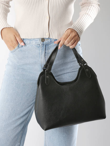 Sac à Main Caviar Cuir Milano Noir caviar CA24067 vue secondaire 1