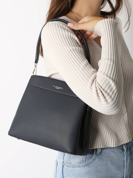 Schoudertas /cross Body Grained Miniprix Blauw grained F8515 ander zicht 1