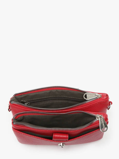 Cross Body Tas Met Kaarthouder Grained Miniprix Rood grained H6020 ander zicht 2