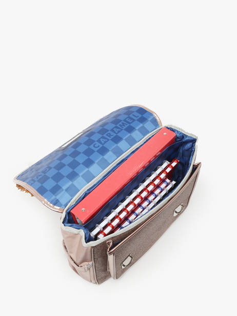 Rugzak 2 Compartimenten Caramel et cie Goud boheme FI ander zicht 3